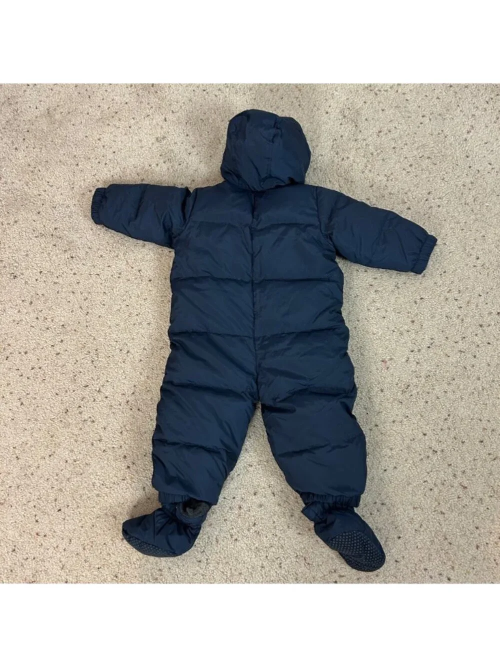 NEW Baby Gap Navy Blue Fleece Lined Snowsuit Hooded Zip Front Size 12-18 months